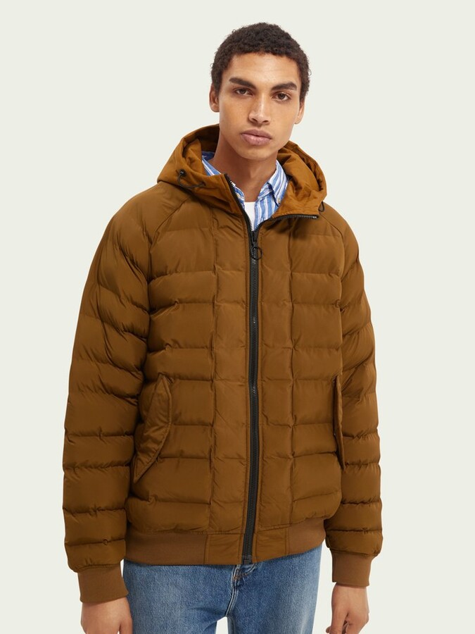 Scotch & Soda Water Repellent Puffer in Tobacco Melange - ShopStyle  Outerwear