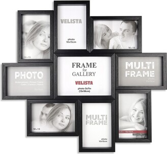 Multi Opening Picture Frame - Wall Mount Collage Black & White Frame