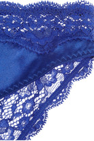 Thumbnail for your product : Stella McCartney Clara Whispering stretch-silk and lace briefs