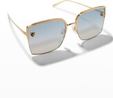Thumbnail for your product : Cartier Panther Square Metal Sunglasses