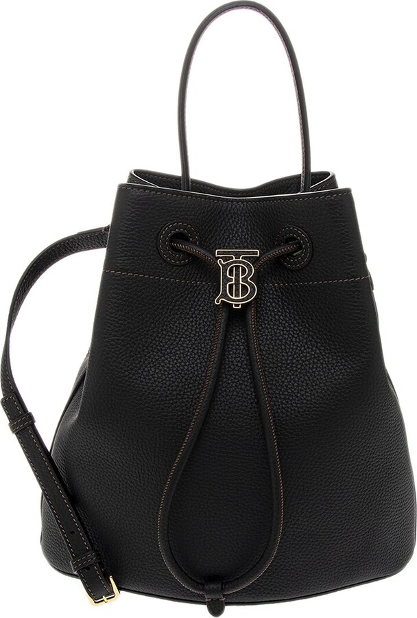 Burberry Tb Leather Bucket Bag ShopStyle