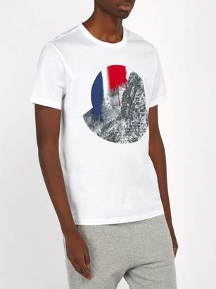 Moncler Photographic-print Cotton T-shirt - Mens - White