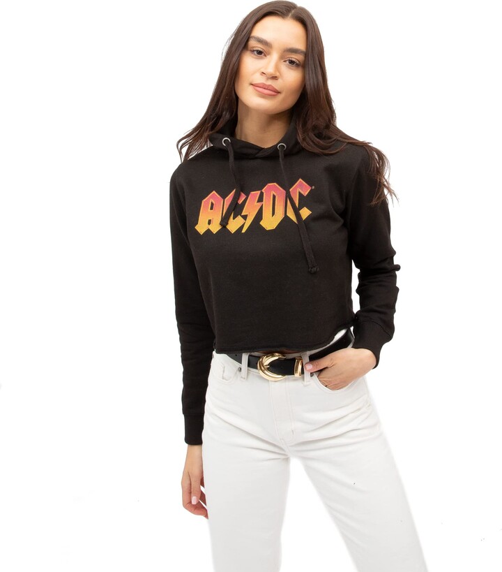 AC/DC Women's FIRE Logo Hooded Sweatshirt - ShopStyle Jumpers & Hoodies