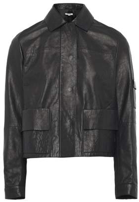 Nicole Farhi Black Avie Budgie Leather Jacket