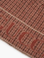 Thumbnail for your product : Gucci Logo-jacquard Check Wool-blend Beanie - Beige