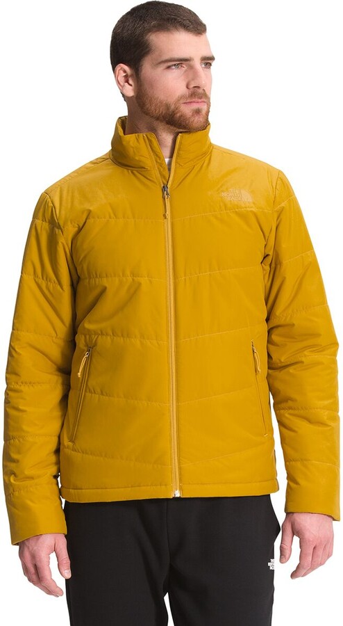 mustard north face jacket