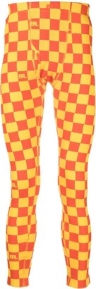 ERL Logo Checkerboard Cotton Leggings