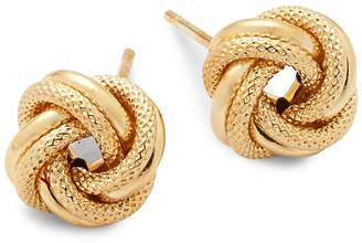 Saks Fifth Avenue Women's Tex Loveknot 14K Yellow Gold Stud Earrings