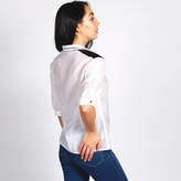 Thumbnail for your product : LAGOM Carla Cotton Silk Blouse White Black