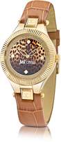 Thumbnail for your product : Just Cavalli Just Indie Stainless Steel Women's Watch w/Brown Leather Strap