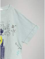 Thumbnail for your product : Burberry Smiley Face Print Cropped T-shirt