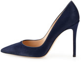 Thumbnail for your product : Gianvito Rossi Calf Hair Pointed-Toe Pump, Denim