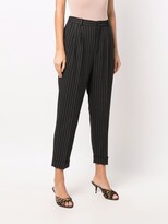 Thumbnail for your product : Merci Pinstripe Pattern Cropped Trousers