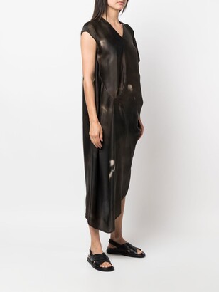 UMA WANG Bleached-Effect Asymmetric Dress