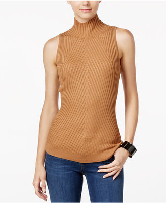INC International Concepts Petite Ribbed Mock-Neck Sweater, Only at Macy's