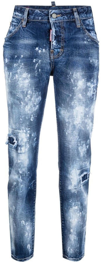DSQUARED2 Cool Girl paint-job jeans - ShopStyle