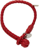 Thumbnail for your product : Bottega Veneta Red Intrecciato Knot Bracelet