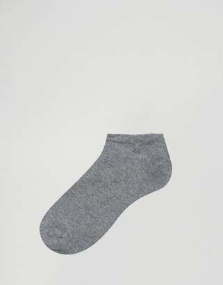 ASOS Design Sneaker Socks In Grey 5 Pack Save