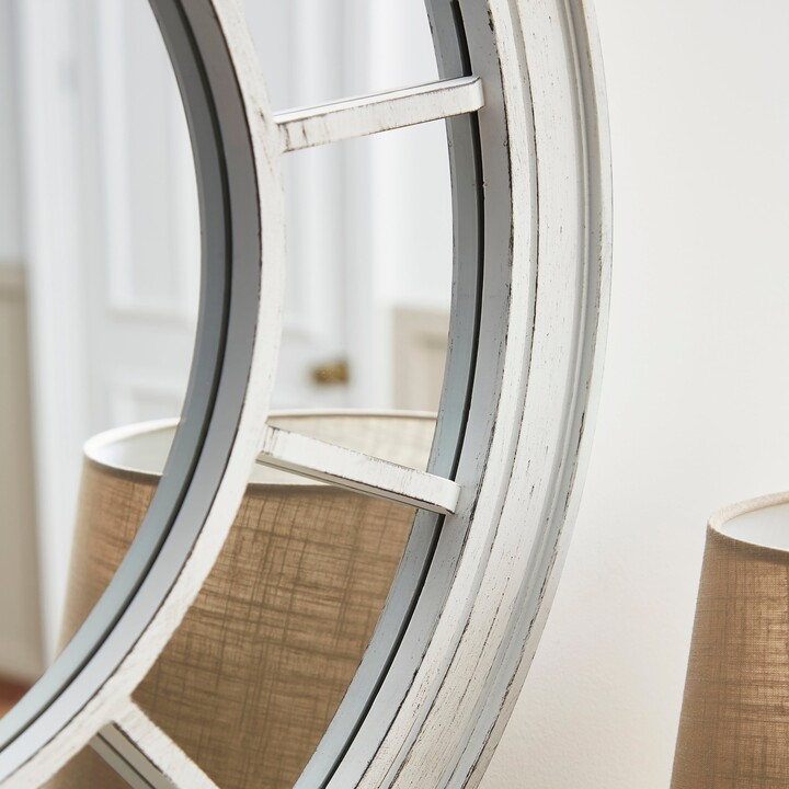 Dunelm Country Round Window Wall Mirror Cream ShopStyle