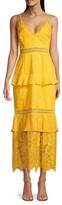 Thumbnail for your product : Aidan by Aidan Mattox Embroidered & Lace Midi Dress