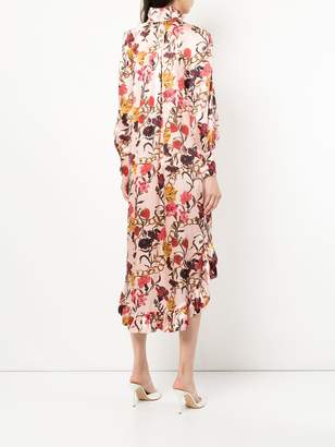 Mother of Pearl ruffle hem floral dress
