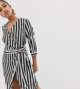 Thumbnail for your product : Vero Moda Petite stripe wrap dress