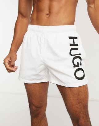Hugo Bodywear Hugo logo swim short in white