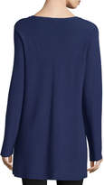 Thumbnail for your product : Eileen Fisher Petite Crisp Cotton Links Long-Sleeve V-Neck Tunic