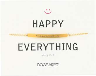 Dogeared Id Happy Everything Thin Bar Bracelet