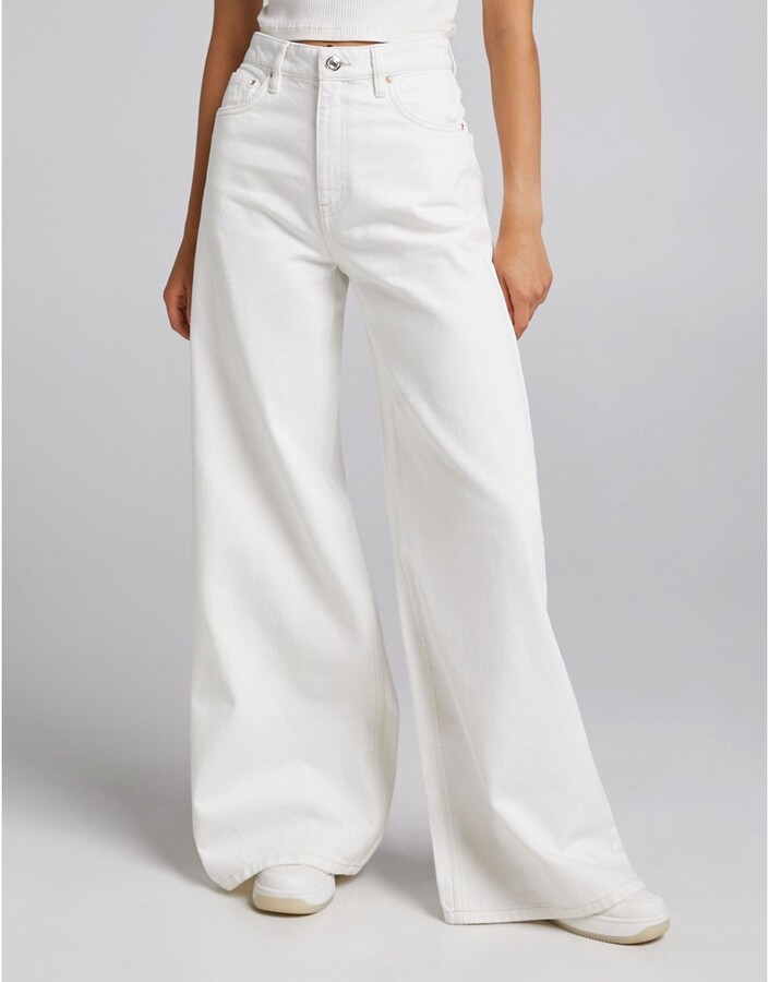 Bershka Women's Wide-Leg Pants | Shop the world's largest collection of  fashion | ShopStyle