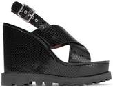 Marc By Marc Jacobs Irving Snake-Effect Leather Wedge Sandals