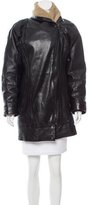 Thumbnail for your product : Edun Knit-Accented Leather Coat