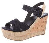 Thumbnail for your product : Prada Suede Espadrille Wedges