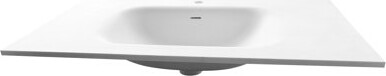 Latitude Run Bathroom Sink Vanity Of Stone Resin Solid Surface - Matte White, 6.87 In Height, Adaptable Footprint, Quality, Easy Drainage Basin Made 40.48 Depth, D