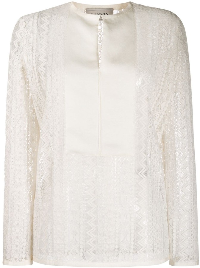 lanvin little nemo print panelled cardigan