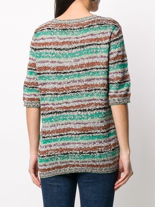 Missoni Pre-Owned 1990s knitted striped T-shirt