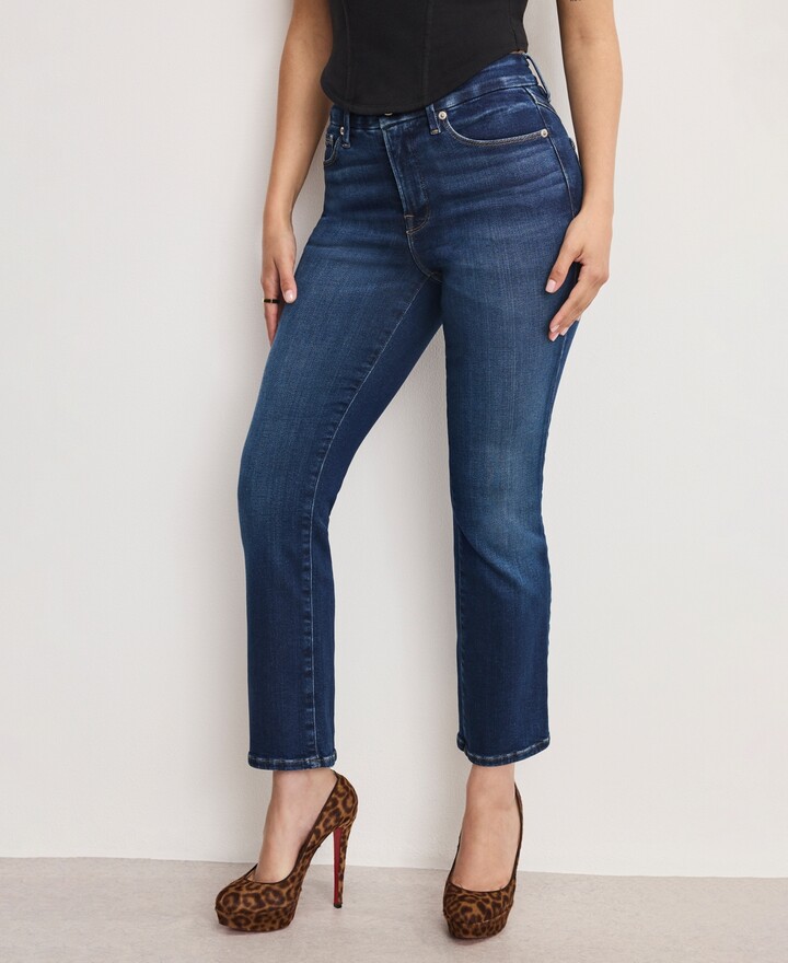 Good American Petite Dolly Jolean Mid Rise Jeans