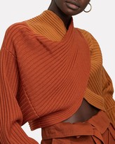 Thumbnail for your product : AMUR Milena Cropped Rib Knit Sweater