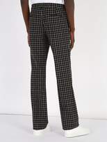 Thumbnail for your product : Givenchy Checked Wool Blend Trousers - Mens - Black White