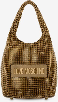 Love Moschino Gift Capsule clutch with rhinestones