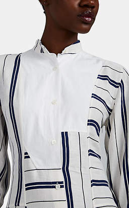 Loewe Women's Striped Linen-Cotton Handkerchief Shirtdress - White