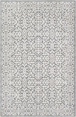 The Twillery Co. Baconton Tapis gris / blanc Yanaton