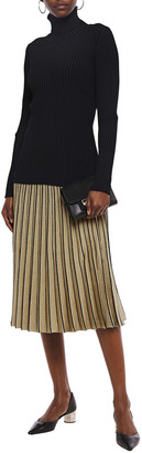 Proenza Schouler Pleated Metallic Stretch-knit Midi Skirt