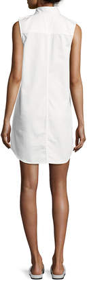 Equipment Freda Sleeveless Cotton Shift Dress, White