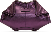 Thumbnail for your product : Alexander McQueen Purple Metallic De Manta Clutch