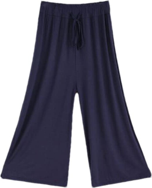 Ownwfeat Women's Culottes Soft Stretch Dance Pants Wide Leg Wide Leg