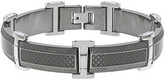 Thumbnail for your product : Fine Jewelry Mens Stainless Steel & Black IP Bracelet