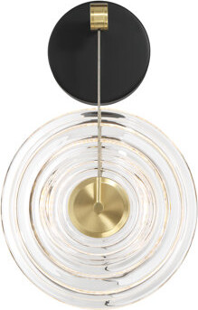 George Kovacs by Minka George Kovacs Topknot 1 Light LED Wall Sconce In Coal And Brushed Gold Finish
