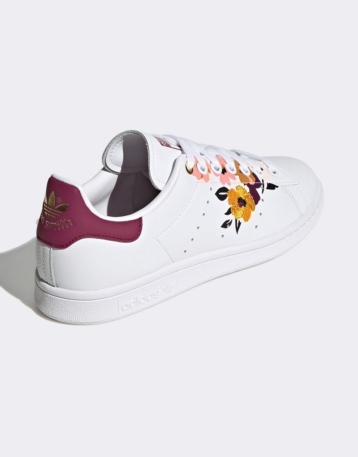 adidas Her Studio Stan Smiths in white with floral print - ShopStyle  Sneakers & Athletic Shoes