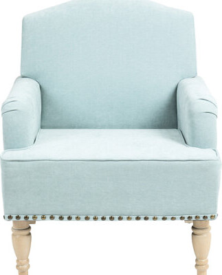 Modern Living Room Chair With Foam Filling And Fabric Cover - Sage Accent Wooden Legs